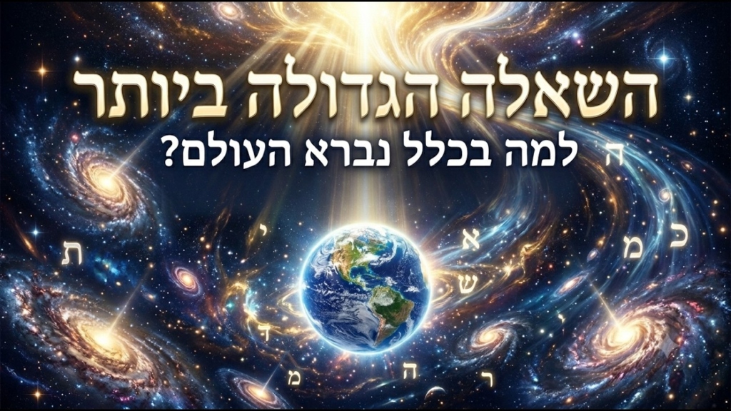 הקדמה 4 – השאלה הגדולה ביותר: למה בכלל נברא העולם?