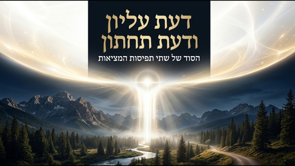 הקדמה 16 – דעת עליון ודעת תחתון: הסוד של שתי תפיסות המציאות (1/4)